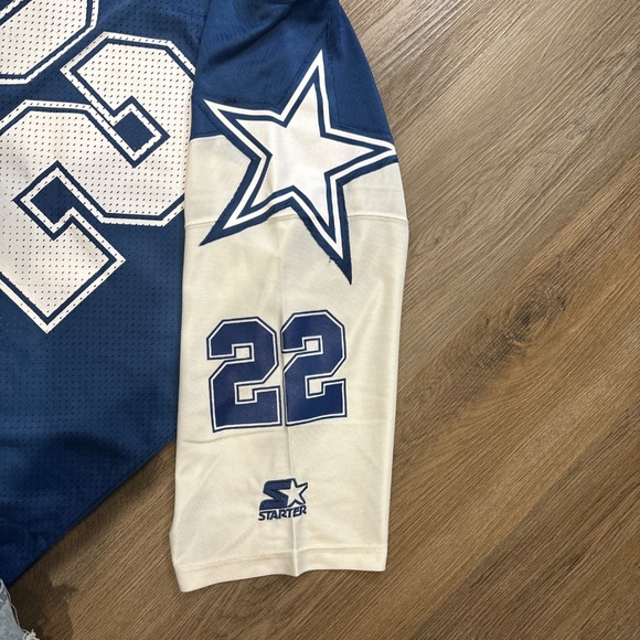 Vintage Starter Jersey Emmmitt Smith Cowboys Men XL #22 Nylon 1995 - Picture 4 of 11